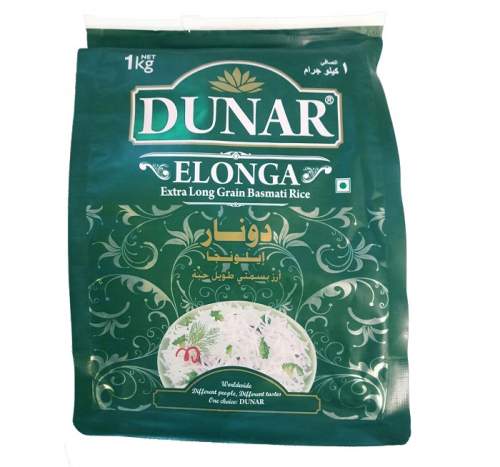 Супер длиннозёрный рис Басмати Дунар Элонга (Dunar Elonga Extra Long Grain Basmati Rice), 1кг